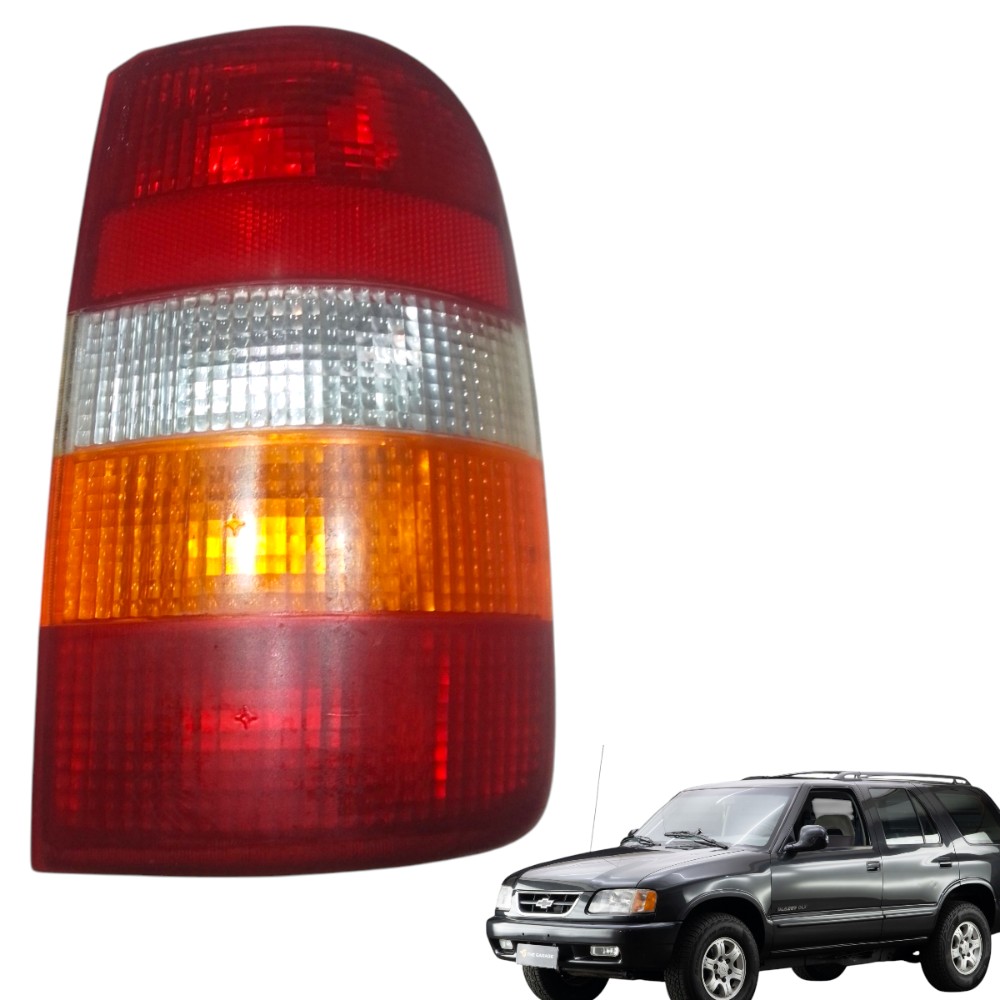 Lanterna Traseira Tricolor L/esquerdo Chevrolet Blazer 1997 Esquerdo/motorista Vermelho, Branco E Amarelo