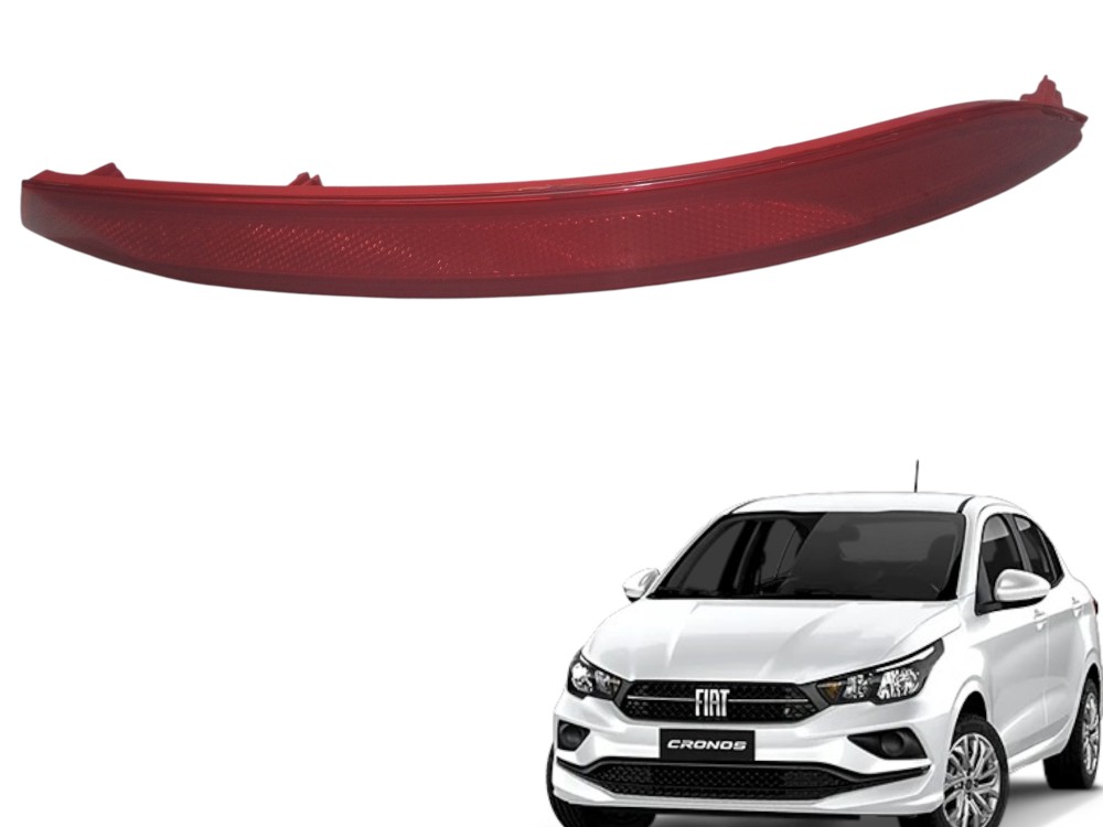 Refletor Traseiro Fiat Cronos 52055422 Original Vermelho