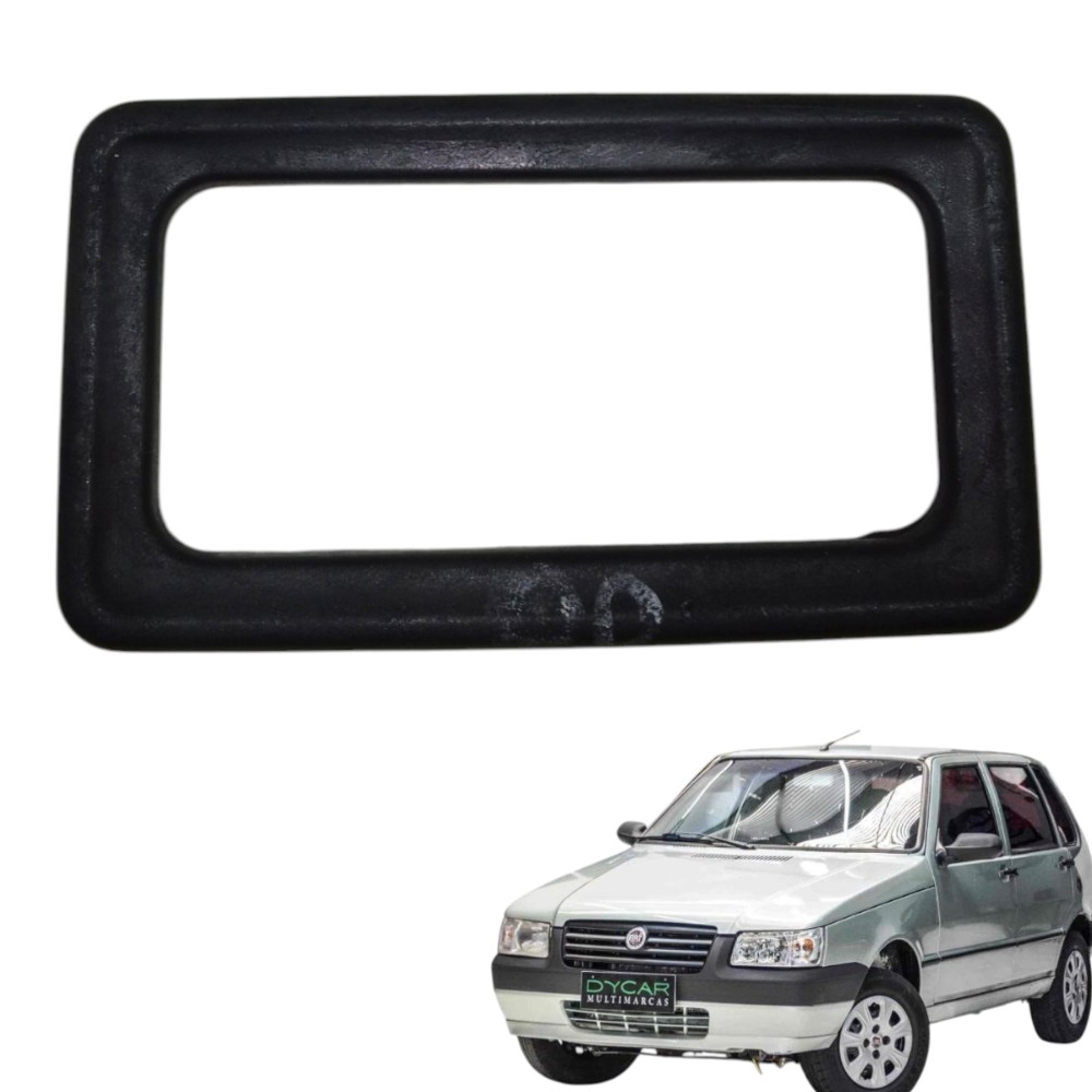 Moldura Maçaneta Interna Dianteiro Direto Fiat Uno Mille V19 Preto Dianteira