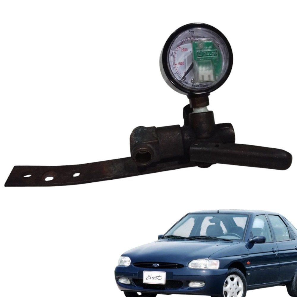 Manômetro Pressão Válvula Com Suporte Ford Escort 1978