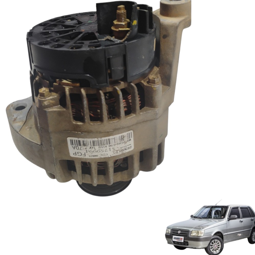 Alternador Fire Denso 1.0 Fiat Uno Mille V15 83631759 Et5439