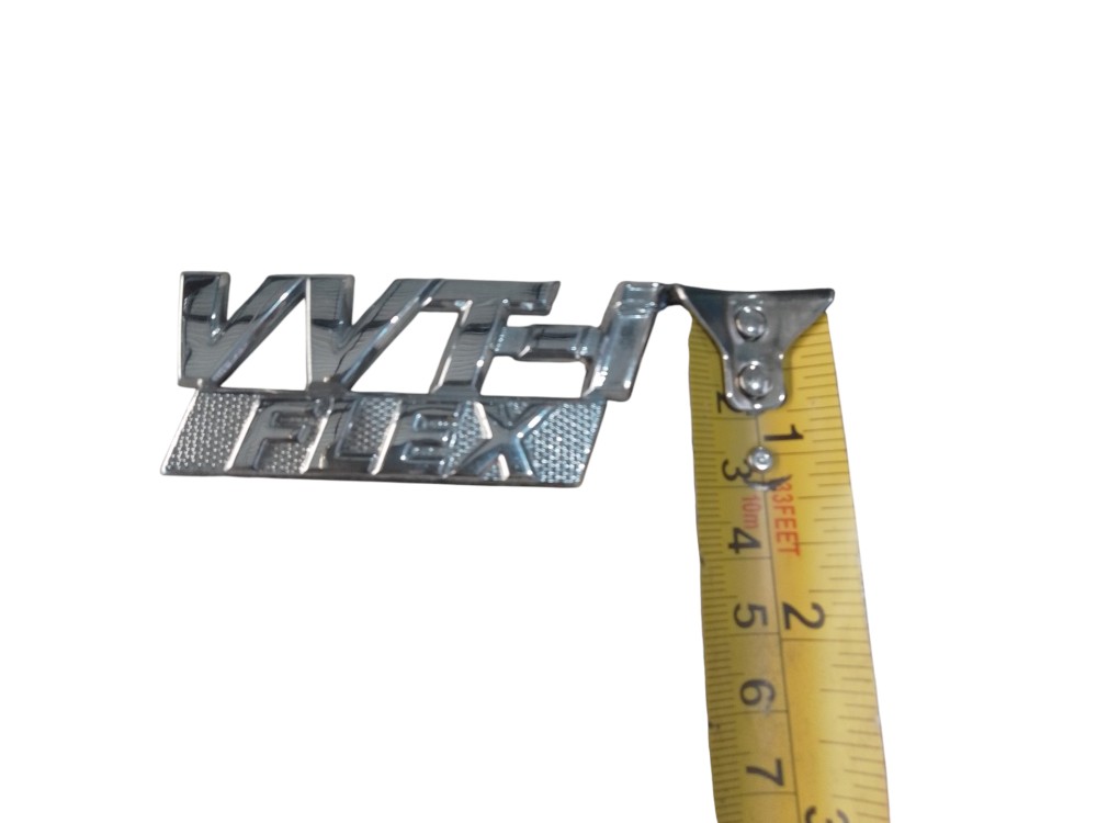 Emblema Letreiro Tampa Traseira Linha Toyota Vvt-i Flex  Cromado 8