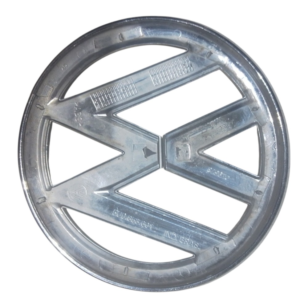 Emblema Grade Dianteiro G6 Vw Gol Saveiro Voyage 2009 A 2014 Prata 6