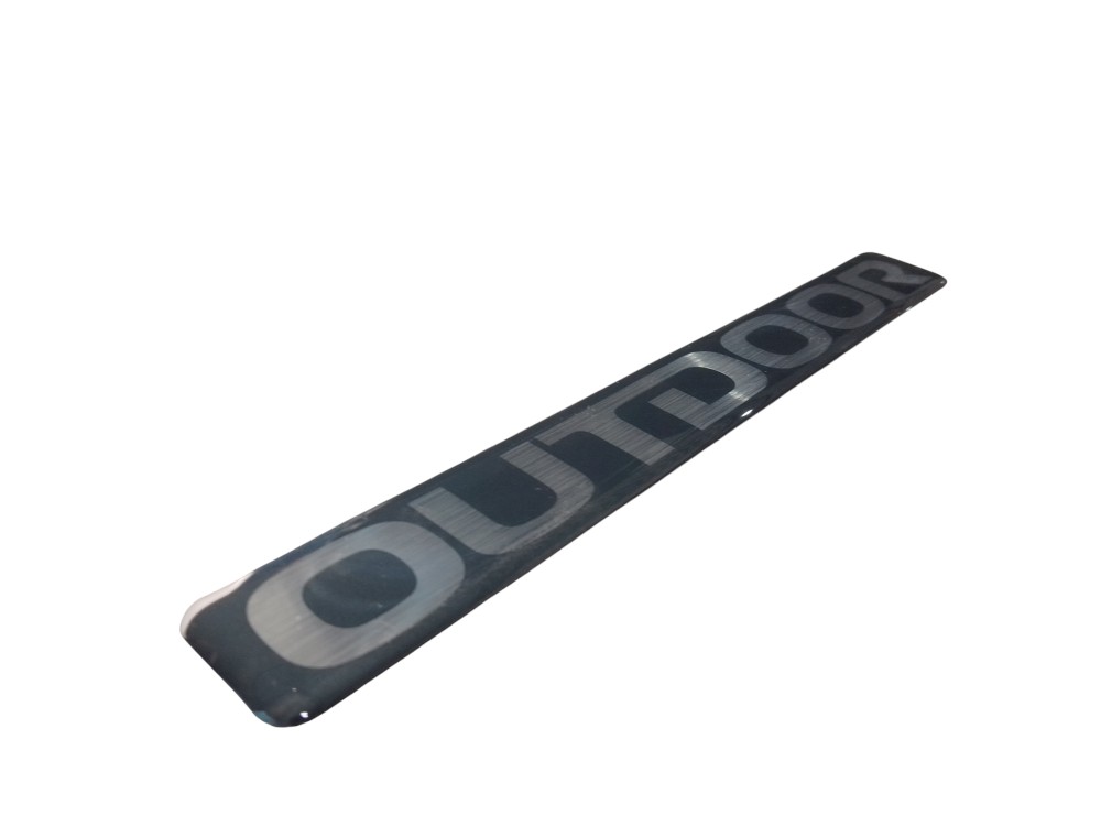 Emblema Adesivo Resinado Outdoor Mitsubishi L200 Triton Cinza 5