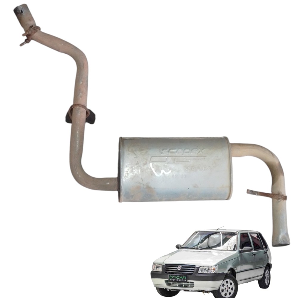Escapamento silencioso traseiro Fiat uno Mille 2007 / 2008
