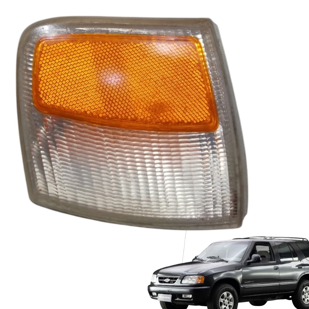 Lanterna Pisca Dianteiro Esquerdo Chevrolet Blazer 1997 Esquerdo Branco E Laranja