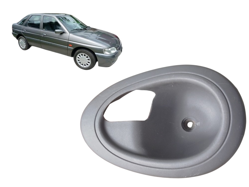 Moldura Maçaneta Interna Traseira Direita Escort 1993/2002 Cinza 4