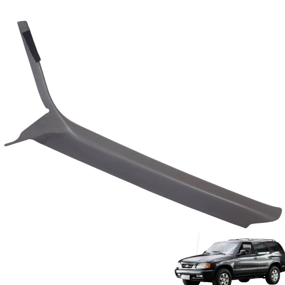 Moldura Coluna Parabrisa Esquerdo Chevrolet Blazer 1997 Cinza Cinza