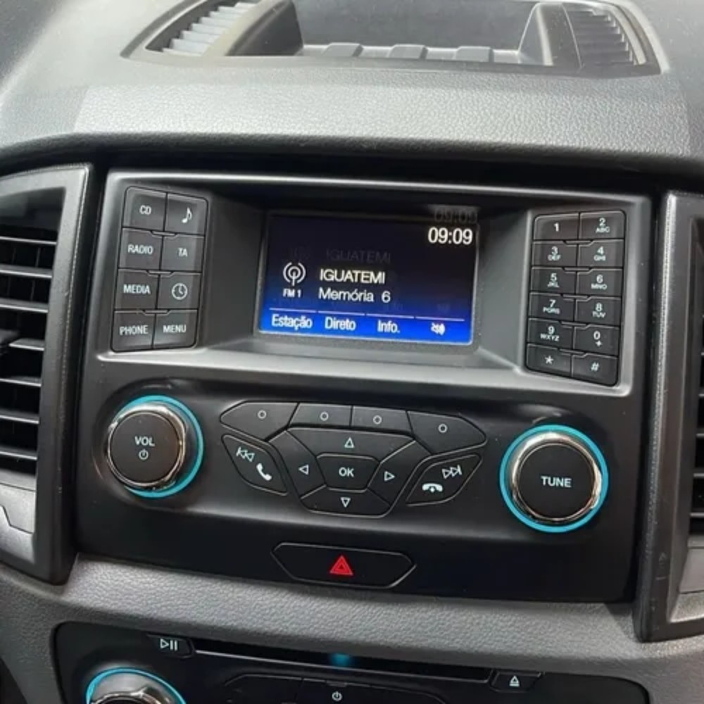 Moldura Painel comando Rádio Multimídia Ranger EB3z Ford