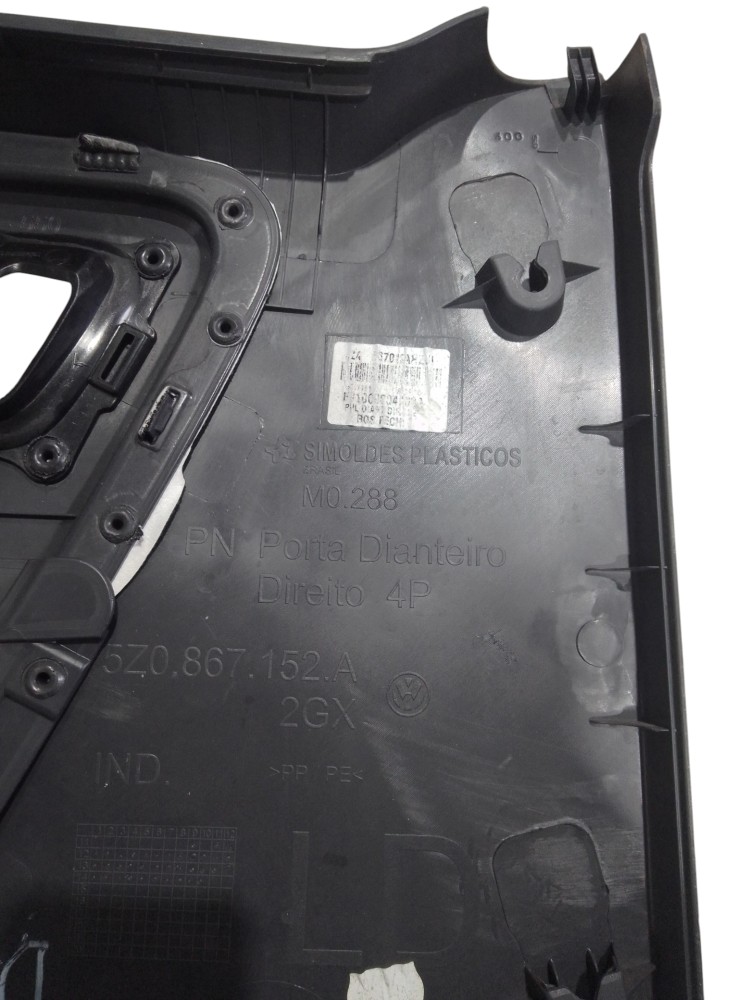 Forro Porta Dianteira Direita Volkswagen Fox 2014 2015 Preto Preto 9