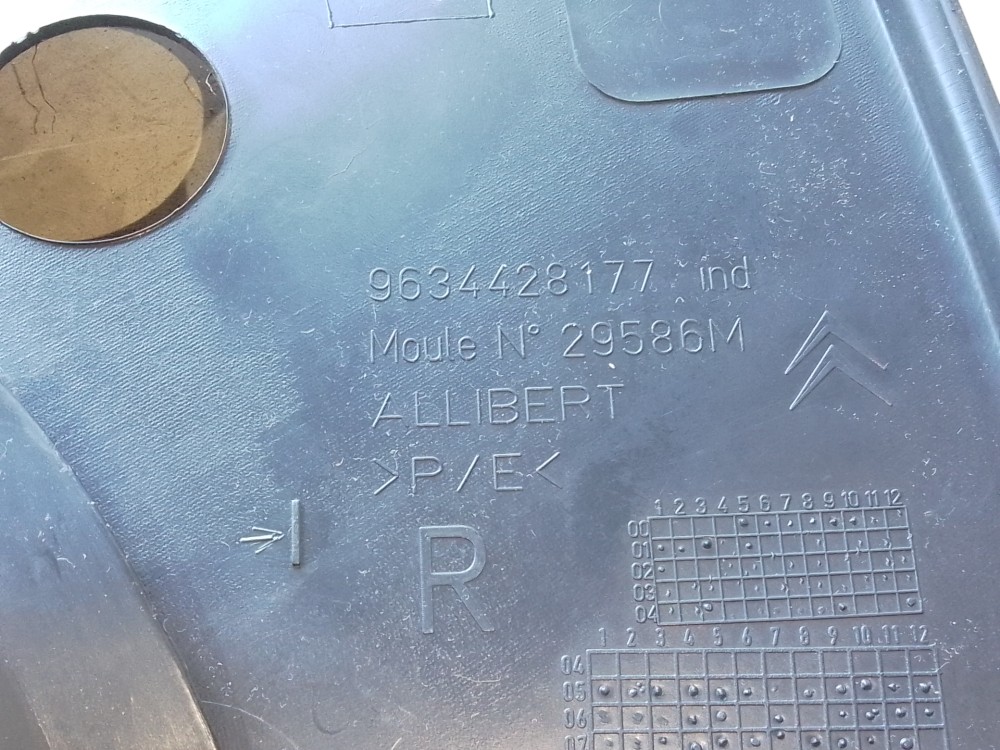 Forro Porta Traseiro Lado Direito Xsara Picasso 2000 A 2011 Preto 3
