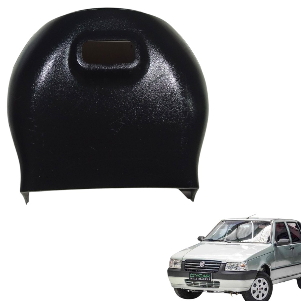 Moldura Coluna Direção Chave Fiat Uno Mille 2005 A 2006 Preto