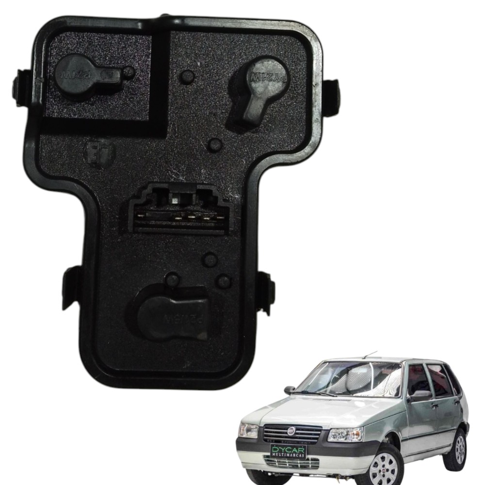 Soquete Circuito Lanterna Esquerda Fiat Uno Mille 2005/2006 Preto