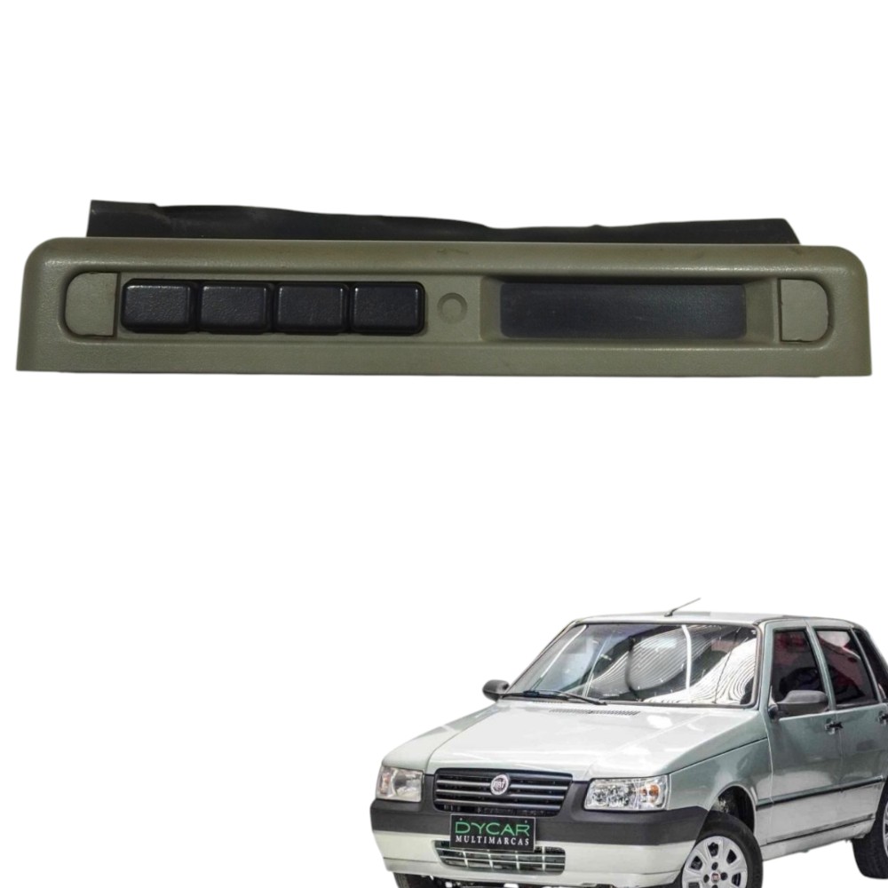 Moldura Botão Falso Painel Fiat Uno Mille 2005 / 2006 31255