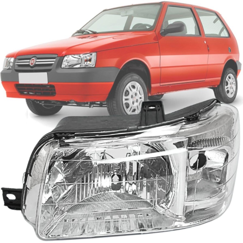 Farol Esquerdo Fiat Uno Prêmio Elba 2004 2010