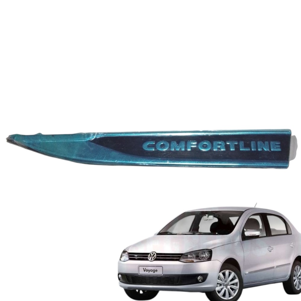 Emblema Adesivo Lateral Do Volkswagen Voyage Comfortline  Prateado