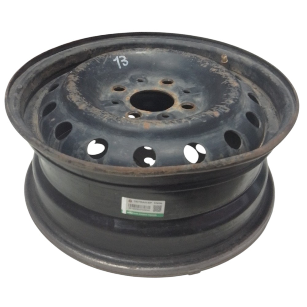Roda Aro 13 Ferro 4 Furos Fiat Preto 4