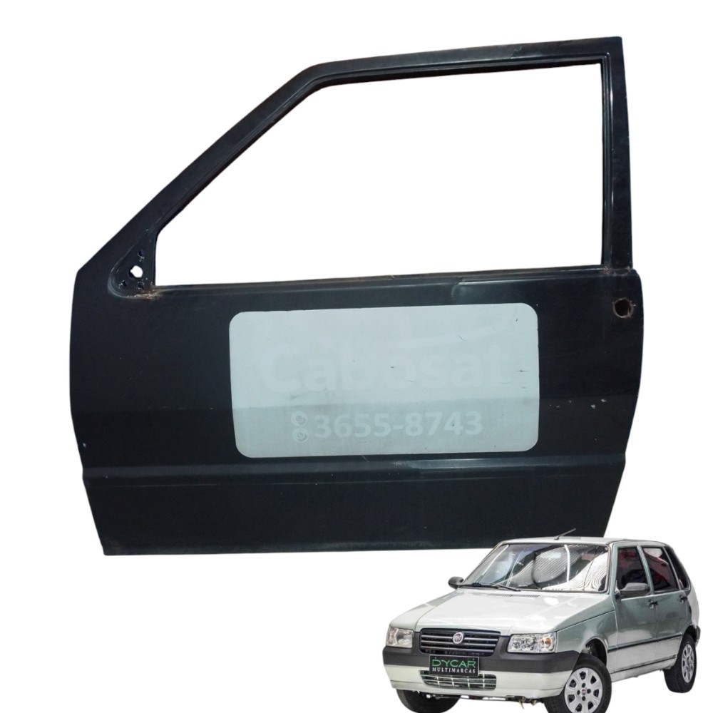Porta Dianteira Esquerda Fiat Uno Mille V15 Et5297 Dianteira Esquerdo Preto