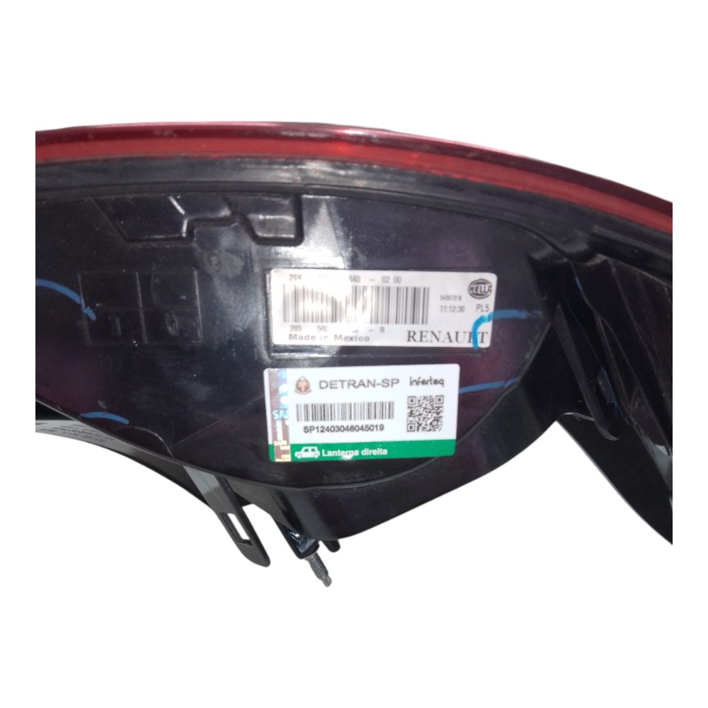 Lanterna Traseira Direita Sandero 265500152r Direito/passageiro Vermelho 9