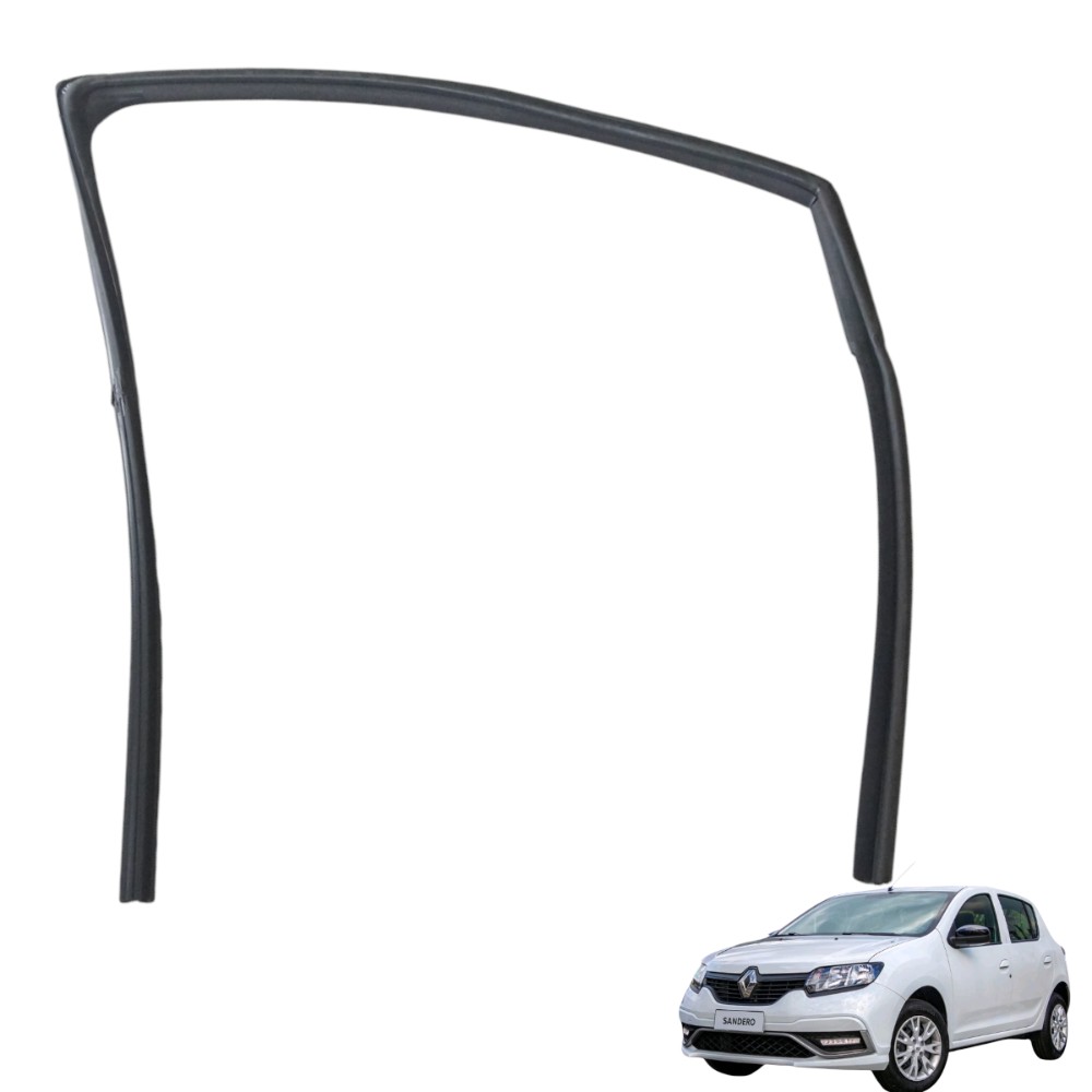 Borracha Canaleta Porta Dianteira/e Renault Sandero Original Preto