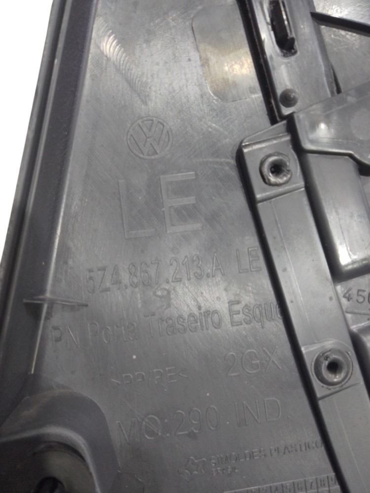 Forro Porta Traseira Esquerdo Volkswagen Fox Spacefox 2014 Preto 9