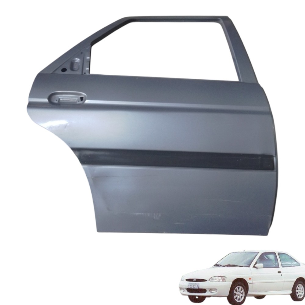 Porta Traseira Esquerda Do Ford Escort 1993/2002 Usada Traseira Esquerdo Azul