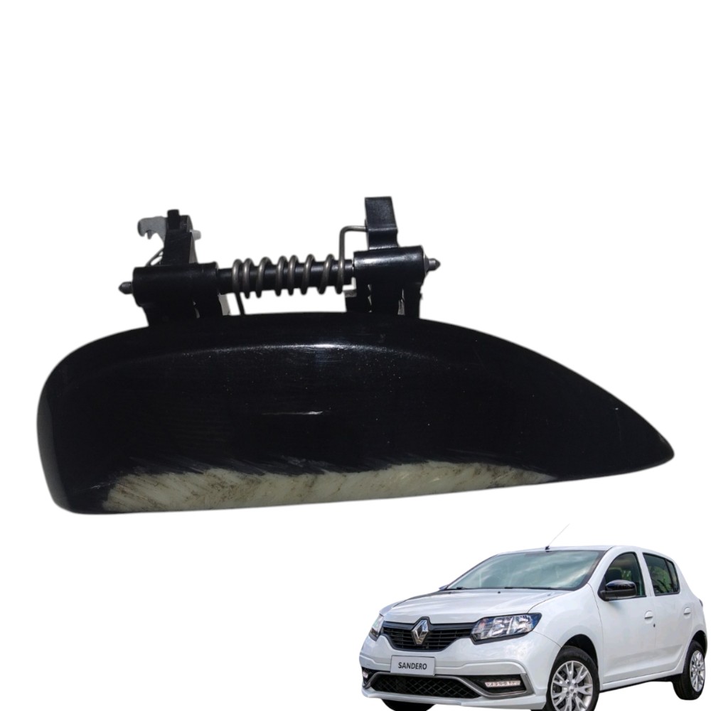 Maçaneta Externa Dianteiro/direto Renault Sandero 2013 Preto Dianteira