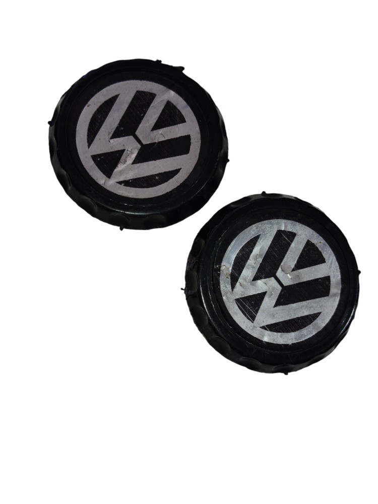 Calotinha 2 Calota Central Volkswagen Fox Original Et530 Preto E Prata 5