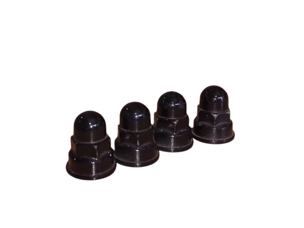 Jogo 4 Porca De Acabamento 10mm Preta Linha Honda  Preto