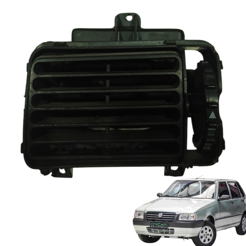Difusor Ar Esquerdo Painel Fiat Uno Mille V19 Preto