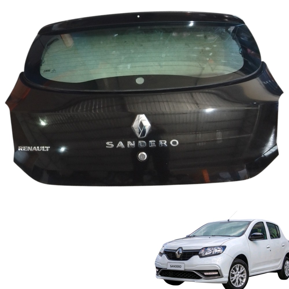 Tampa Traseira Do Porta-malas Do Renault Sandero 2017/2019 Preto
