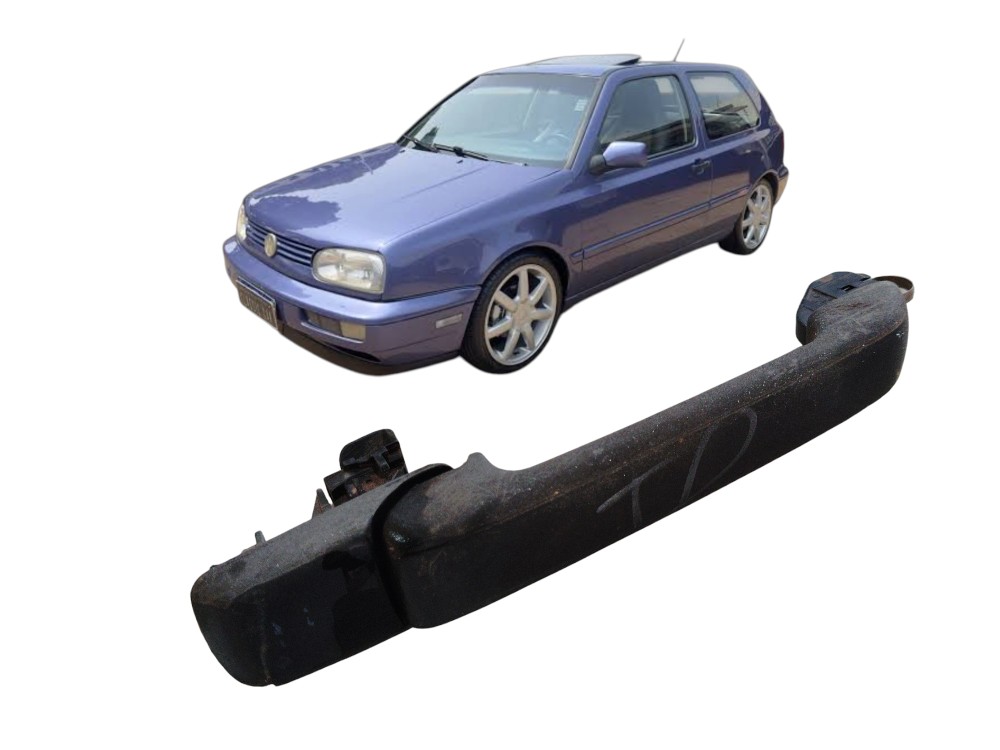 Maçaneta Externa Traseira Direita Vw Golf Mk3 1995 A 2000 Preto Traseira 3
