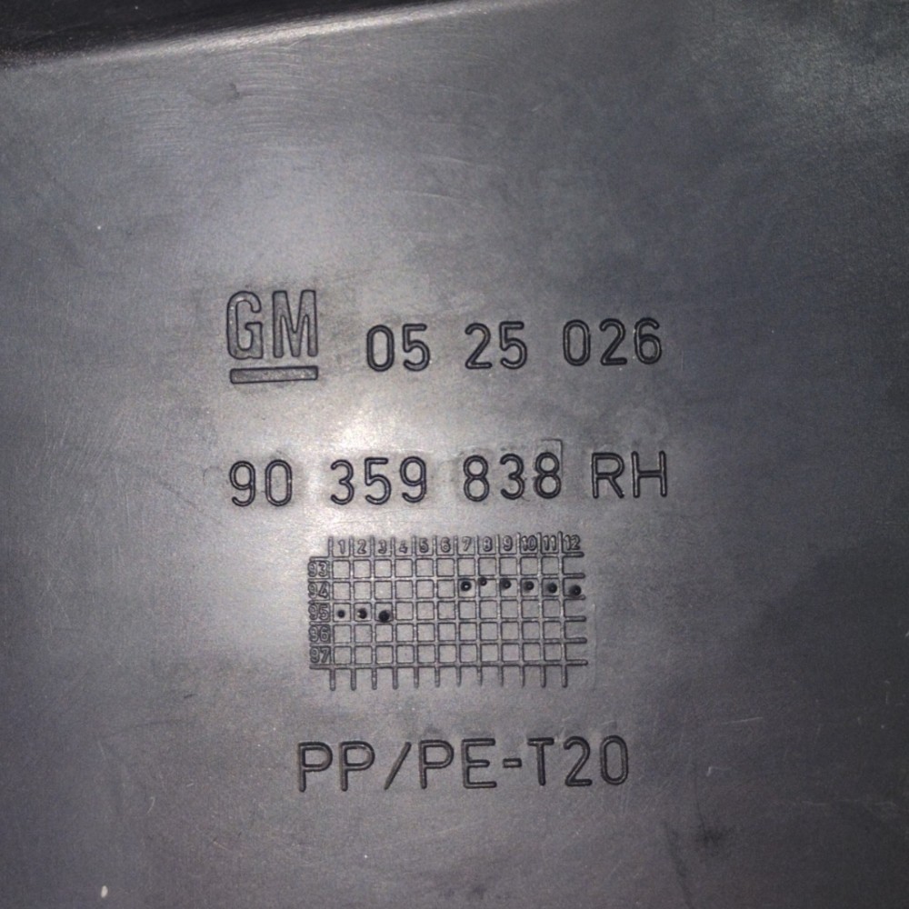 Acabamento Coluna Astra Gm Chevrolet 1994/96 Direito V20  Preto 2