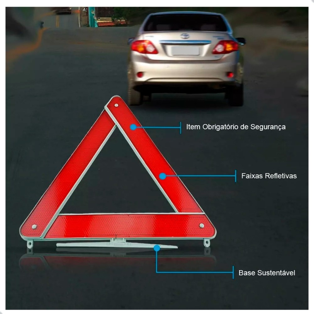 Triângulo De Sinalização De Sinistro Automotivo 3