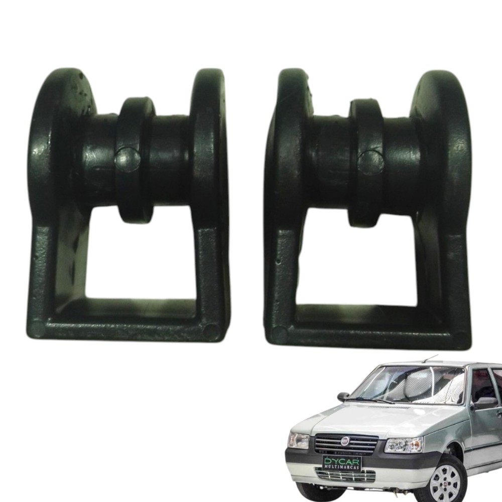 2 Unidades Suporte Roldana Isolador Fiat Uno Mille 2007/2008 Preto