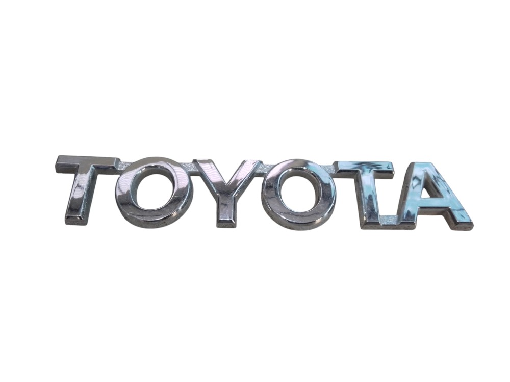 Emblema Letreiro Tampa Traseira Toyota Cromado 12,5x3cm  Prata/cromad 7