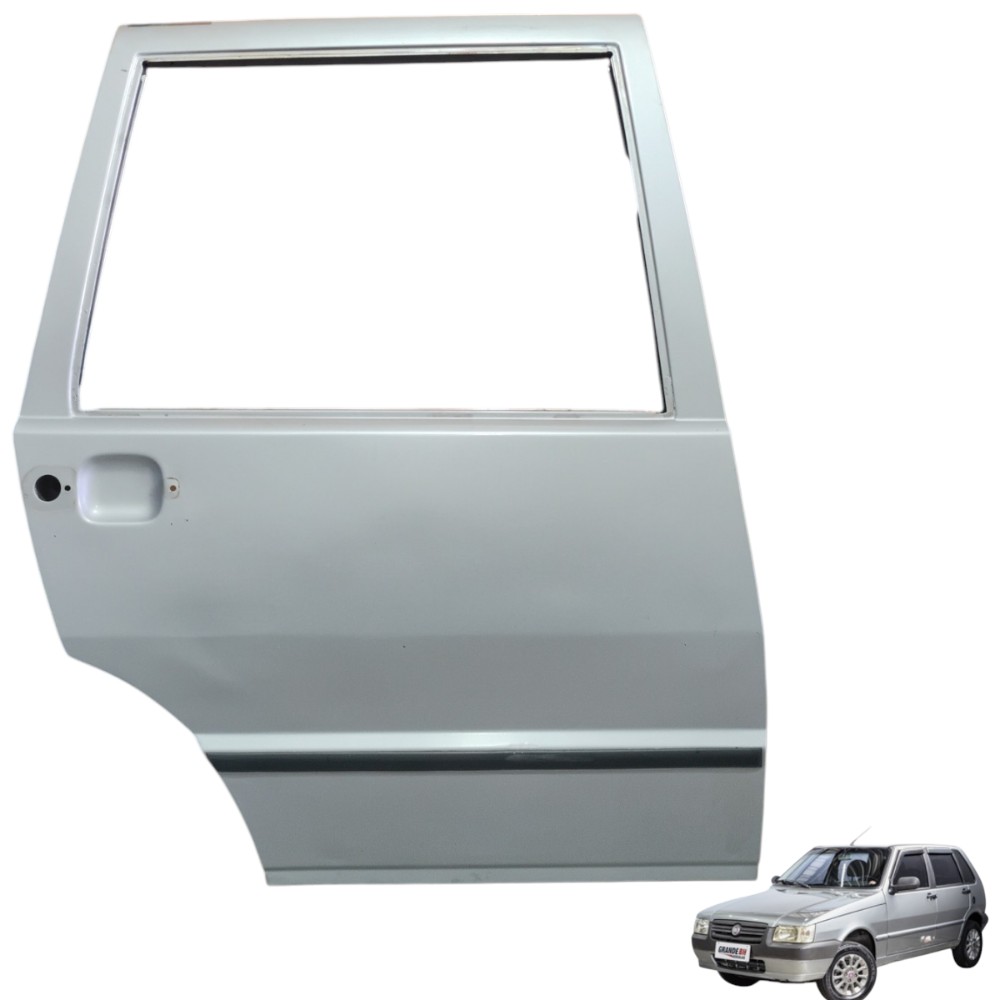 Porta Traseira Direita Fiat Uno Mille V19 Et5420 Traseira Direito Prata