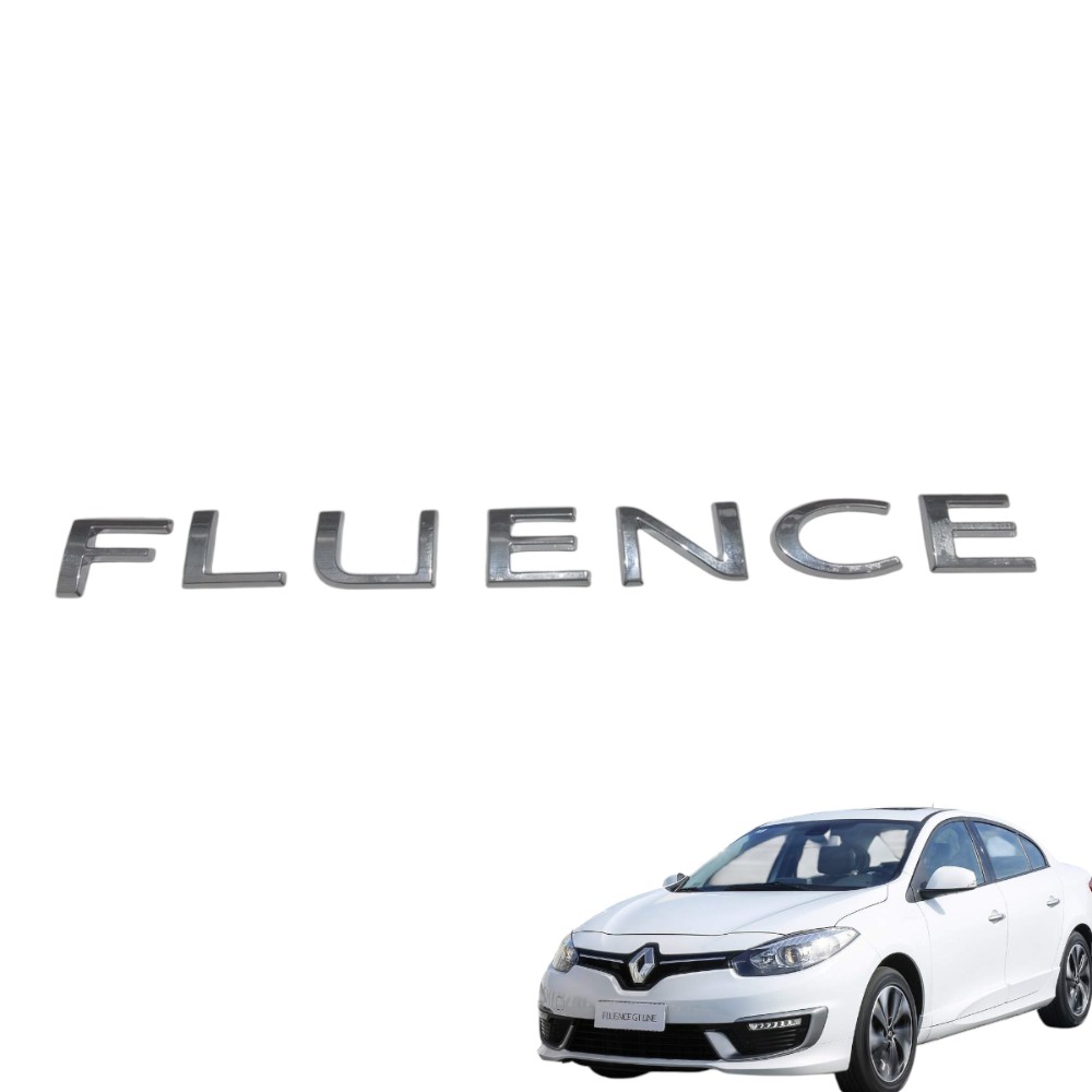 Emblema Letreiro Fluence 2010/2011/2012/2013/2014/2015/2016 Prateado