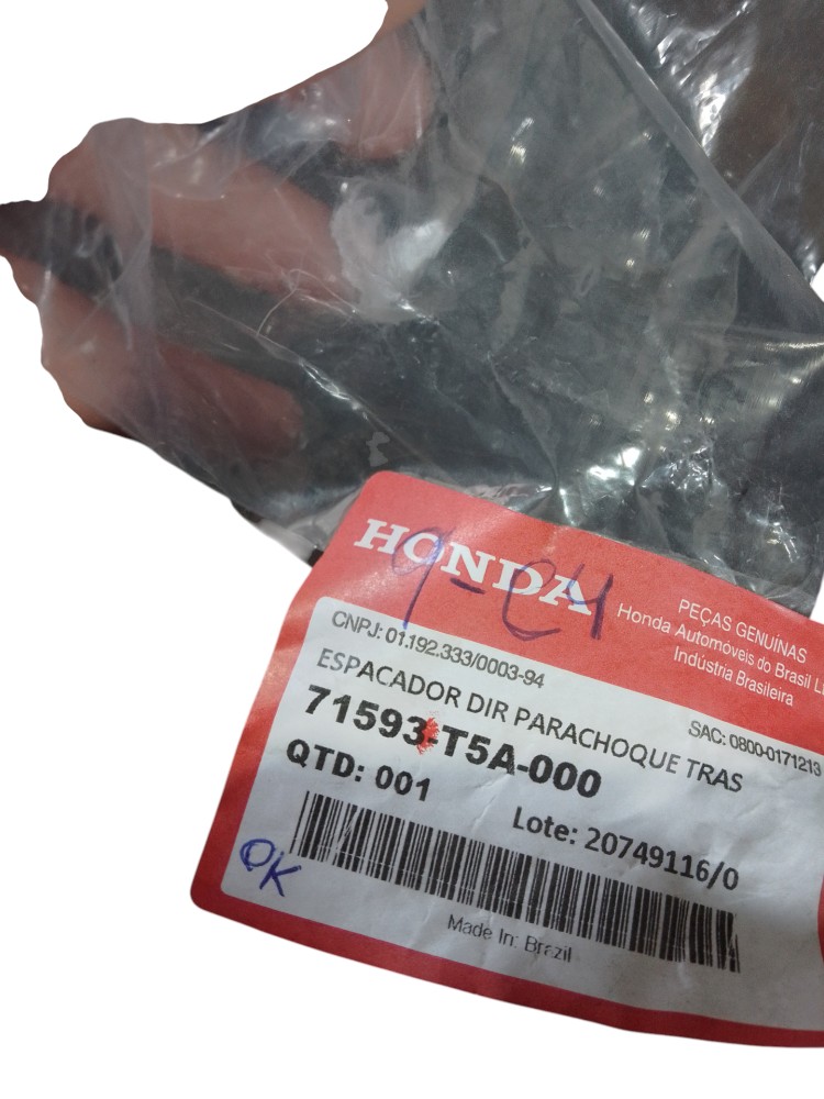 Guia Parachoque Traseiro Direito Honda Fit 2010 A 2015 6
