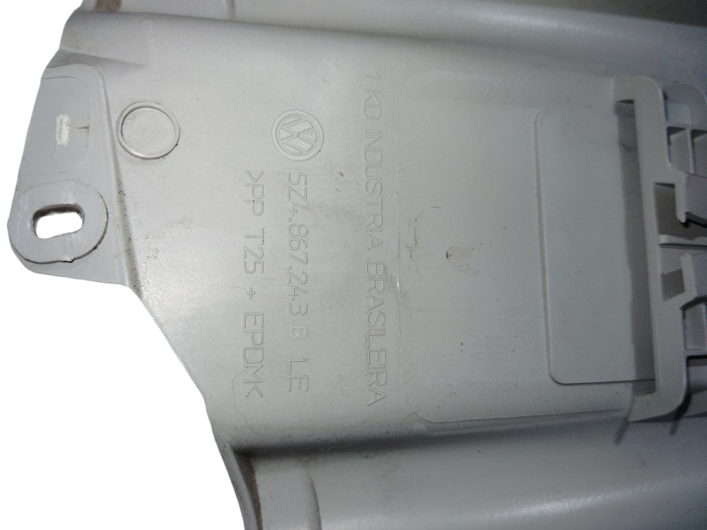Acabamento Coluna Cinto Esquerdo Original Volkswagen Fox Cinza 3