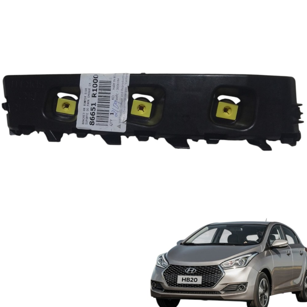 Guia Para-choque Traseiro Esquerdo Hyundai Hb20 86651r1000