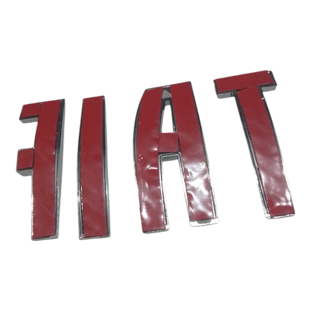 Emblema Cromado Fiat Logo Traseiro Original Fastback  Prateado 8