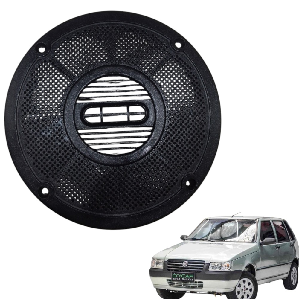 Moldura Plástico Alto Falante 4 Furos Fiat Uno Mille V19 Preto