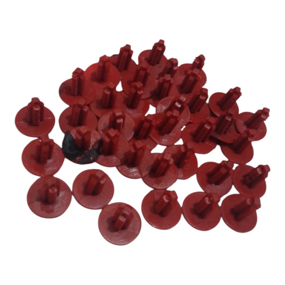 Kic/c 37 Grampos Para Forração Lateral Porta Fiat Palio Vermelho