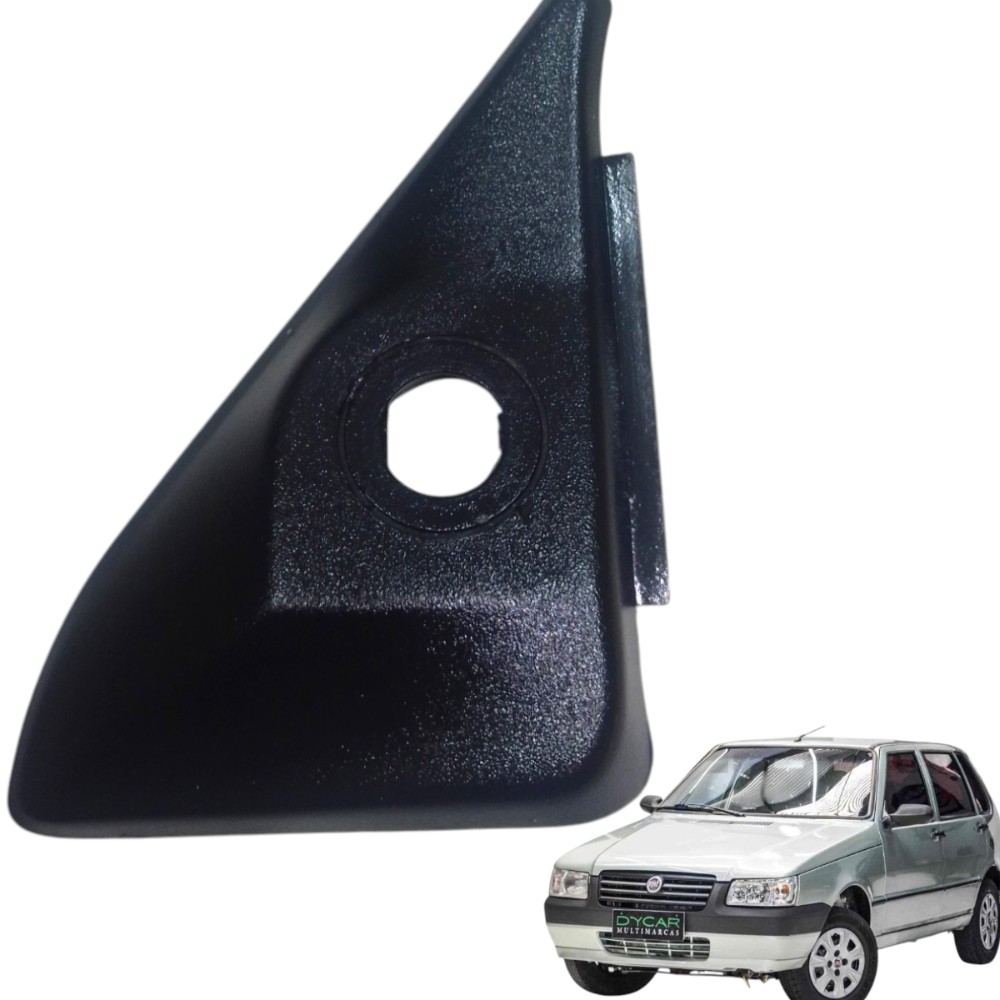 Moldura Retrovisor Direito Fiat Uno 2008 100163450 Original Preto