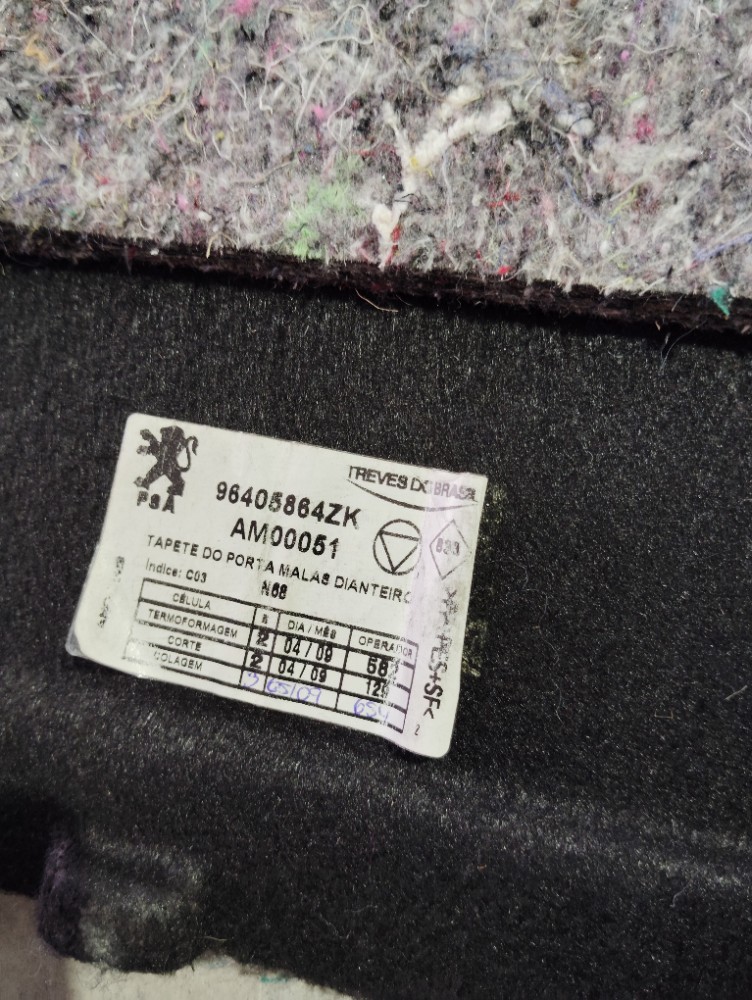 Carpete Porta Malas Citroen Xsara Picasso 2001/2011 Cinza 4