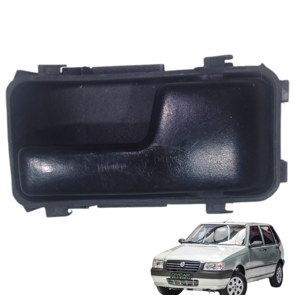 Maçaneta Interna Dianteiro Direito Mill Fiat Uno 1984 A 2013 Preto Dianteira