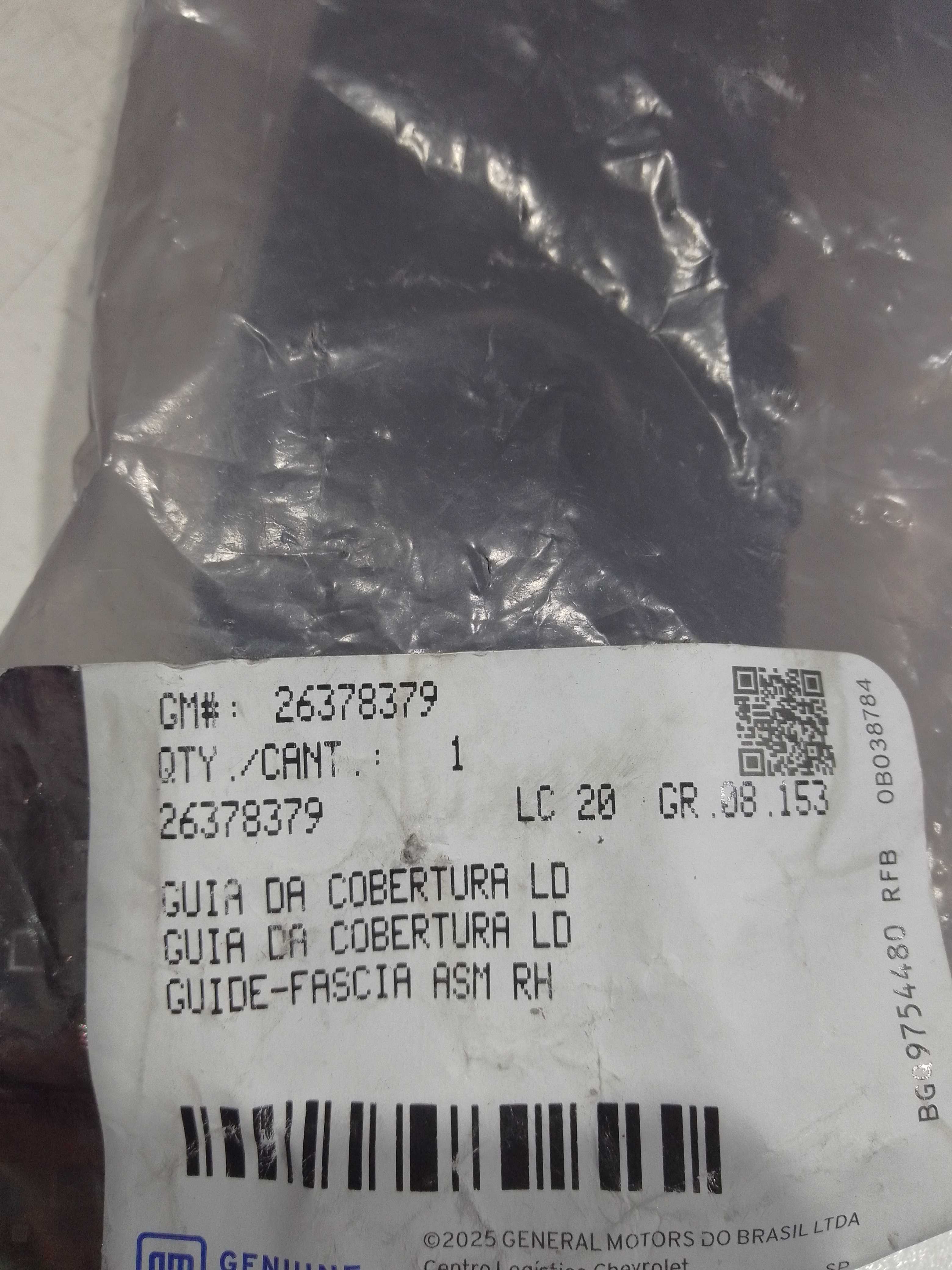 Guia parachoque direito Chevrolet original onix 2020 2024 8
