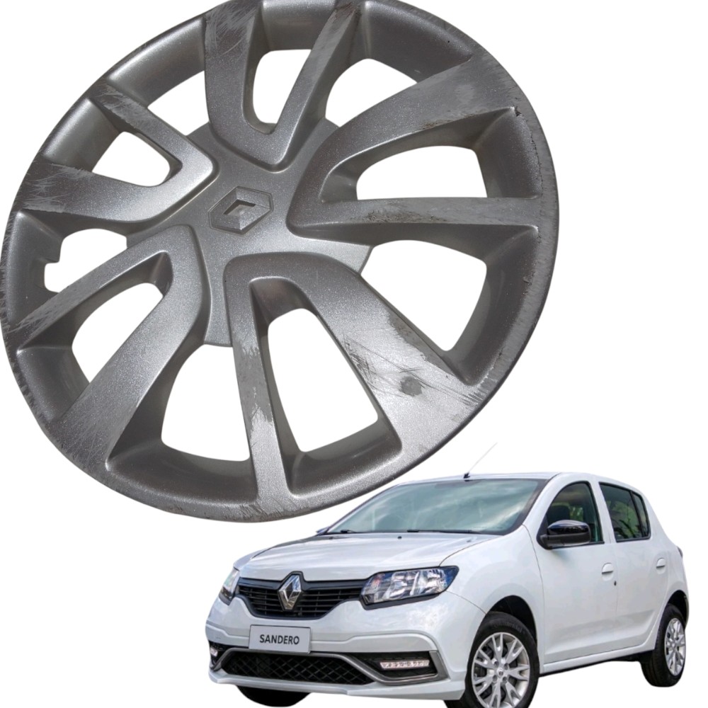 Calota Aro 15 Renault Sandero Prata 2