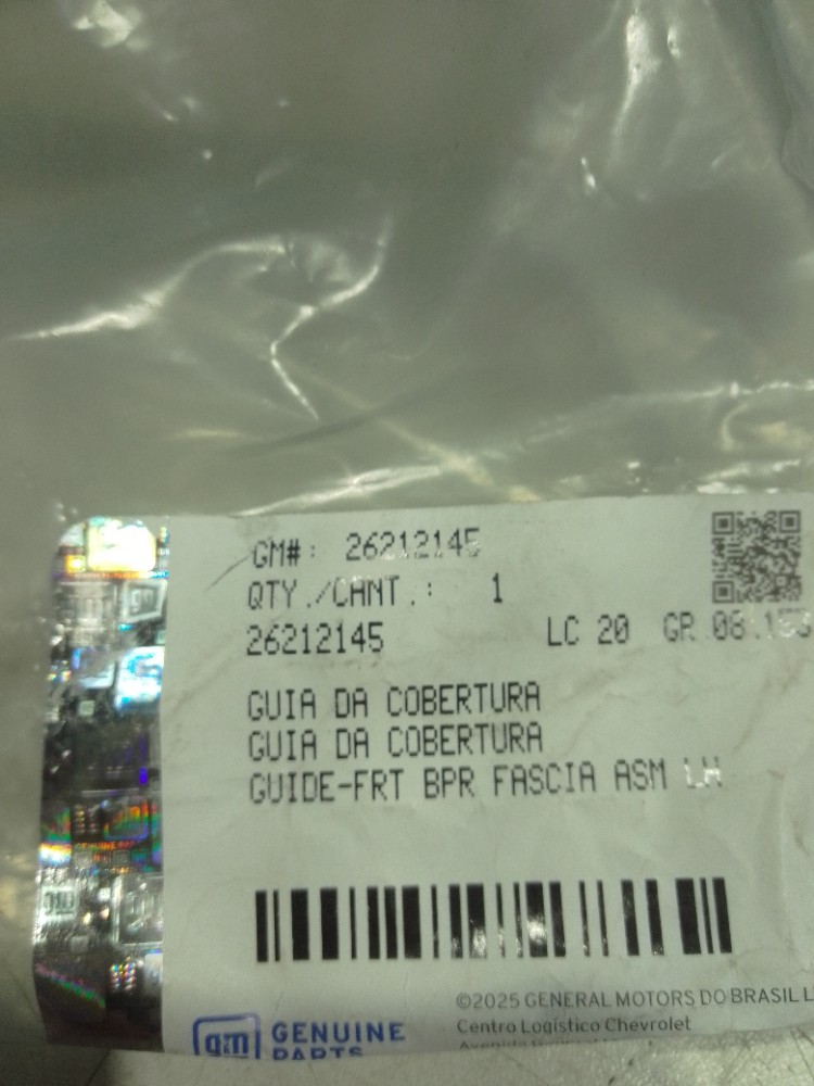 Guia parachoque dianteiro esquerdo le 1. gm onix 2020 a 2020 9